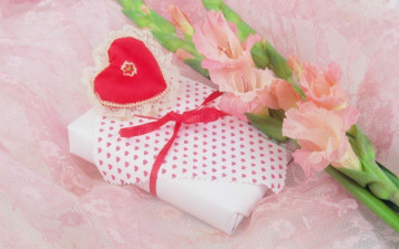 Картинка праздничные день св валентина сердечки любовь гладиолус сердечко подарок