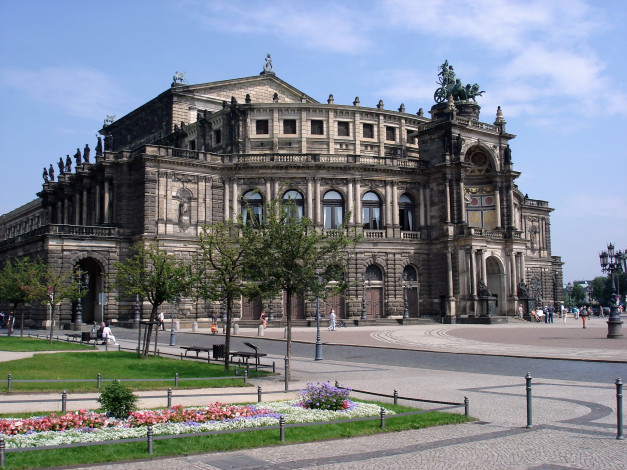 Обои картинки фото города, дрезден, германия, semperoper, dresden