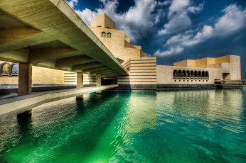 Картинка города здания дома катар музей искусств ислама doha qatar