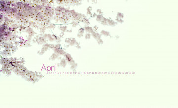обоя календари, цветы, весна