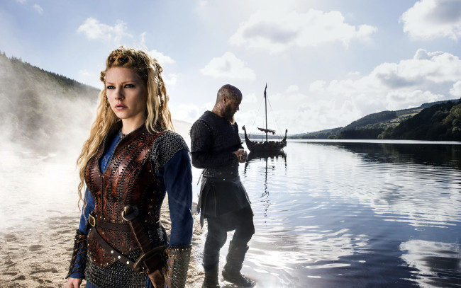 Обои картинки фото кино фильмы, vikings , 2013,  сериал, lagertha, katheryn, winnick