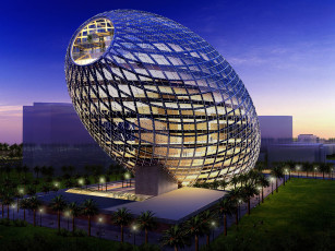 Картинка города -+здания +дома индия ультрасовременное здание-яйцо cybertecture egg в мумбае