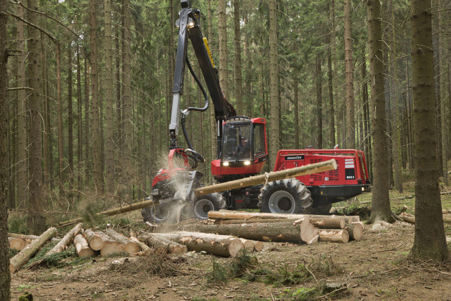 Обои картинки фото техника, лесоповалочная техника, komatsu