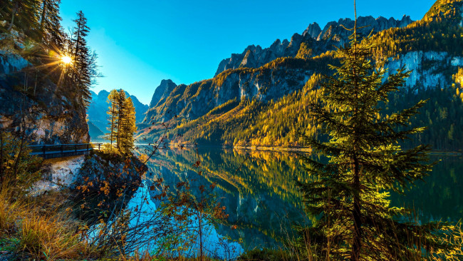 Обои картинки фото lake gosau, upper austria, природа, реки, озера, lake, gosau, upper, austria