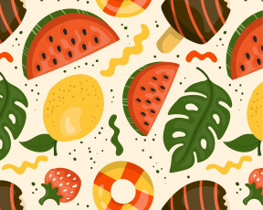 обоя векторная графика, еда , food, фрукты