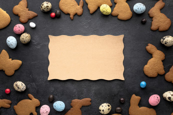 Картинка праздничные пасха бумага фигурки печенье яйца