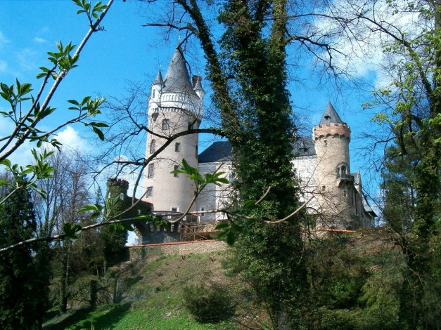 Обои картинки фото замок, жлеба, Чехия, города, дворцы, замки, крепости