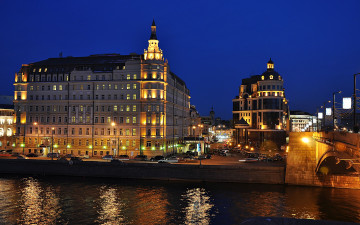 Картинка города огни ночного россия набережная санкт-петербург