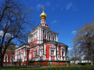 Картинка успенская церковь новодевичьего монастыря города москва россия