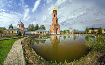 Картинка города православные церкви монастыри колокольня давидова пустынь храм