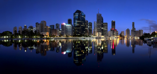 Обои картинки фото города, огни, ночного, hdr, brisbane, australia
