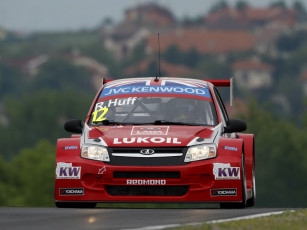 Картинка спорт автоспорт lada granta tc1 wtcc 2190 2014 красный скорость гонка