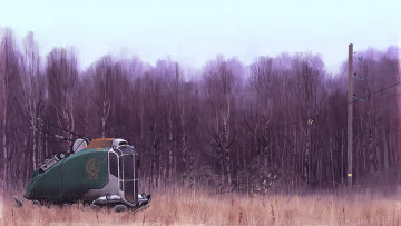Картинка фэнтези транспортные+средства будущее транспорт средство передвижение лес
