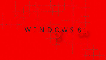обоя компьютеры, windows 8, красный