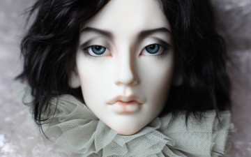 Картинка разное игрушки bjd кукла doll голубые глаза черные волосы