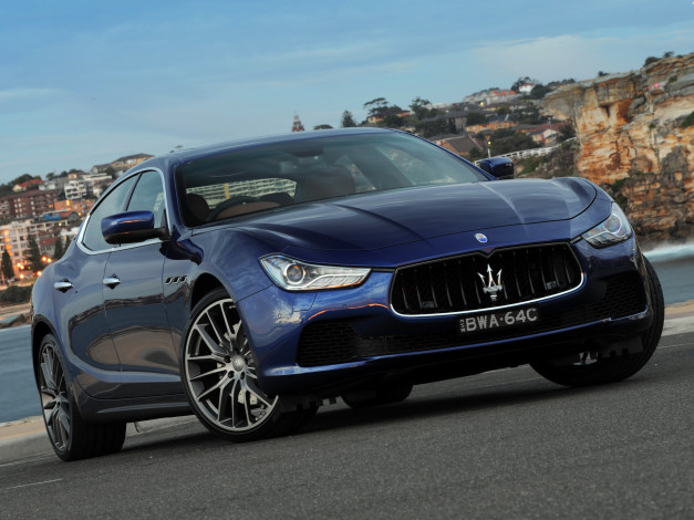 Обои картинки фото автомобили, maserati, ghibli, 2014г, au-spec