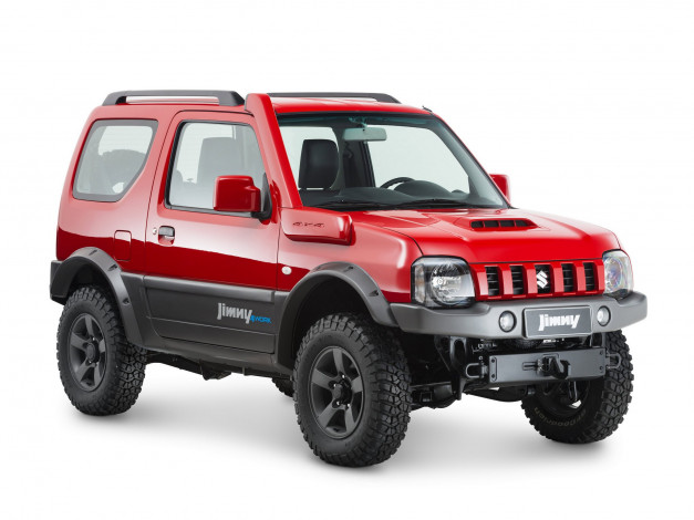 Обои картинки фото автомобили, suzuki, jb43, 4work, jimny, красный