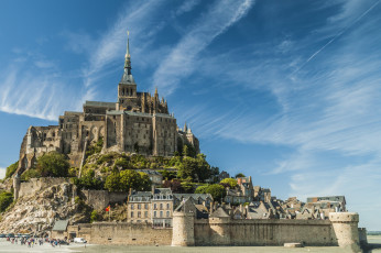 Картинка mont+saint+michel города замки+франции замок остров