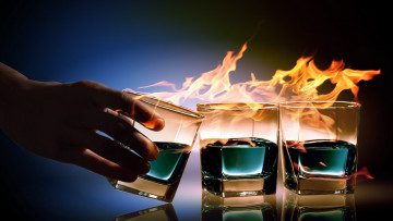 Картинка еда напитки напиток стаканы огонь пламя