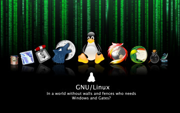 обоя компьютеры, linux, фон, логотип