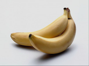 обоя два, банана, еда, бананы