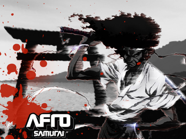 Обои картинки фото аниме, afro, samurai