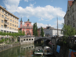 обоя ljubljana, города, мосты