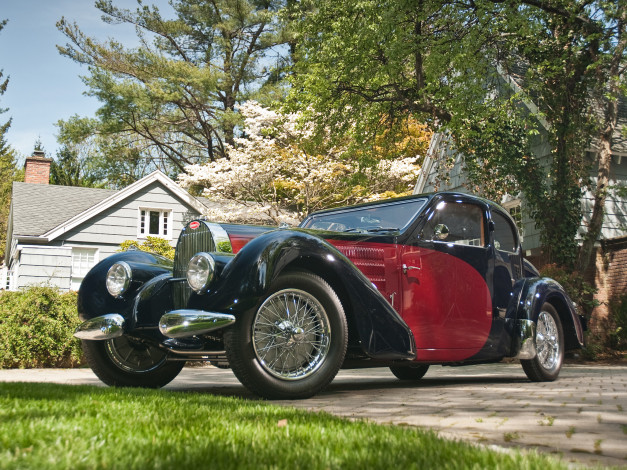 Обои картинки фото bugatti, type, 57, ventoux, coupe, автомобили, классика