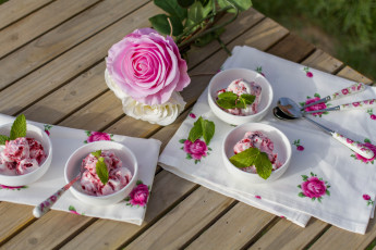 Картинка еда мороженое десерты розы