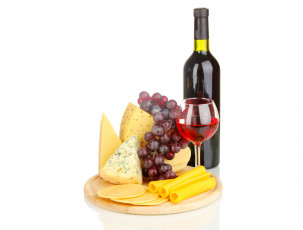 обоя еда, натюрморт, сыр, бокал, виноград, вино