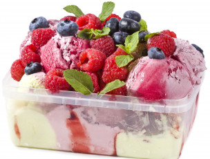 Картинка еда мороженое +десерты ягоды
