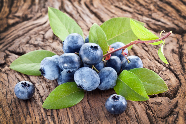 Обои картинки фото еда, голубика,  черника, blueberry, fresh, berries, wood, ягоды, черника