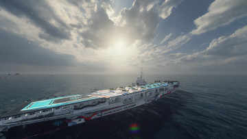 обоя world of warships, видео игры, корабль, море
