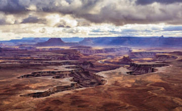 Картинка национальный+парк+каньонлендс +юта +сша природа горы небо тучи каньон скалы