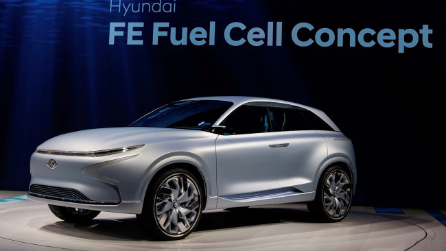 Обои картинки фото hyundai fe fuel cell concept 2017, автомобили, выставки и уличные фото, hyundai, fe, fuel, cell, concept, 2017