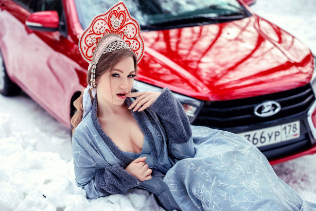 Обои картинки фото auto girl 84, автомобили, -авто с девушками, красный, girl, auto