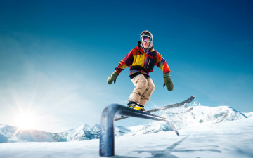 Картинка спорт лыжный+спорт горы снег