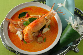 Картинка еда первые+блюда тайская кухня креветки