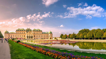 Картинка belvedere+palace города вена+ австрия belvedere palace