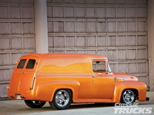 обоя 1956, ford, f100, panel, truck, автомобили, custom, van`s