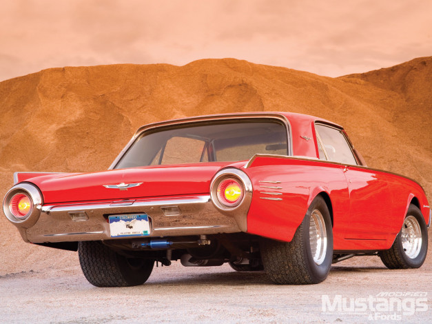 Обои картинки фото 1961, ford, thunderbird, автомобили, hotrod, dragster