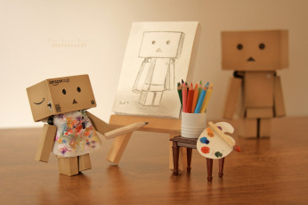 обоя разное, данбо, danboard, художник, коробочки