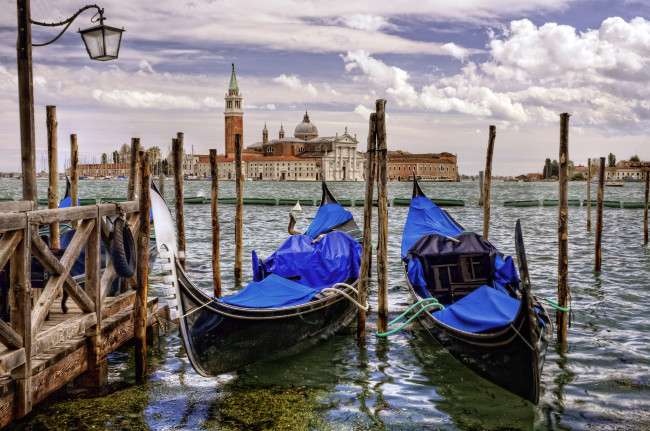 Обои картинки фото города, венеция, италия, гондолы