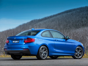 обоя автомобили, bmw, 2014г, f22, au-spec, coupе, m235i, синий