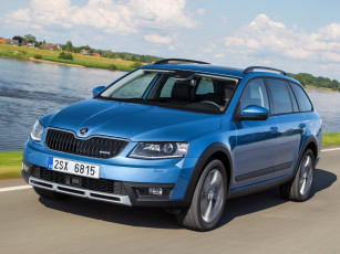 Картинка автомобили skoda 2014г 5e scout octavia синий