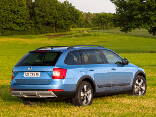 Картинка автомобили skoda 5e octavia синий 2014г scout