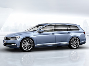 обоя автомобили, volkswagen, голубой, passat, 2014г, b8, variant