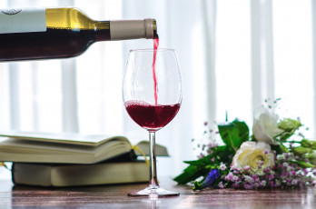 Картинка еда напитки +вино вино напиток алкоголь бокал букет книги
