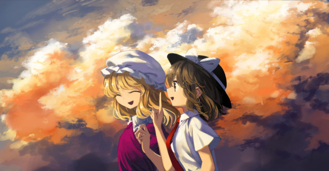 Обои картинки фото аниме, touhou