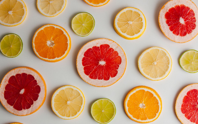 Обои картинки фото еда, цитрусы, апельсин, грейпфрут, лимон, лайм